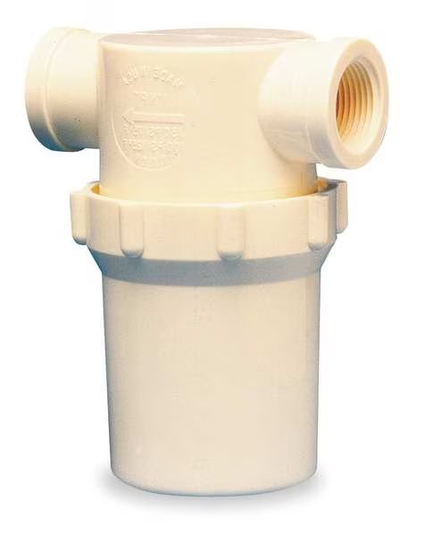 Line Strainer, 1-1/4", FNPT, White, Ron-Vik, Mfr#: 5589190