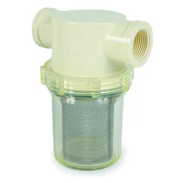 Line Strainer, FNPT, 1", White, Ron-Vik, Mfr#: 5588590