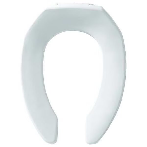 Toilet Seat, Without Cover, Plastic, Elongated, White, Bemis, Mfr#: 1955SSTFR-000