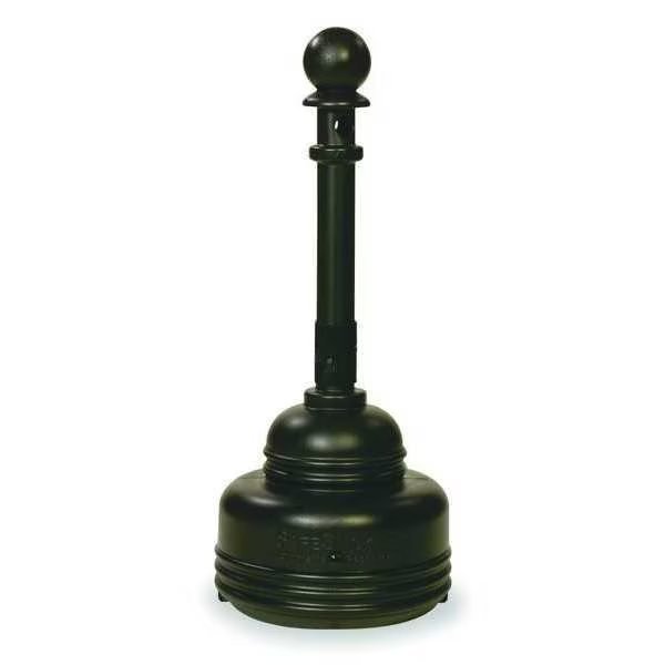 Cigarette Receptacle, 1-1/4 gal., Black, Eagle Mfg, Mfr#: 1206BLACK