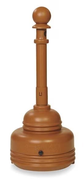 Cigarette Receptacle, 1-1/4 gal., Brown, Eagle Mfg, Mfr#: 1206BROWN
