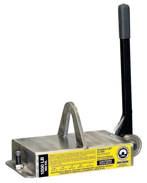 Lifting Magnet, 3000 lb Cap, 19-1/4 In OAL, Mag-Mate, Mfr#: CL3000