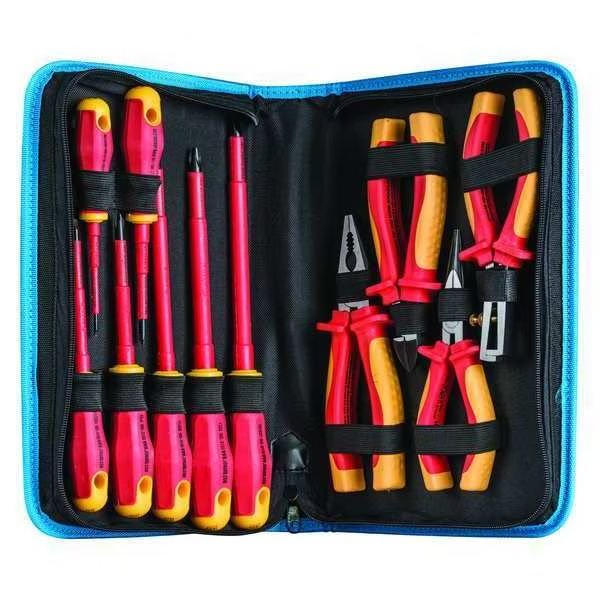 11 pc Insulated Tool Set, Includes Pliers and Screwdrivers, SAE, Jonard Tools, Mfr#: TK-110INS