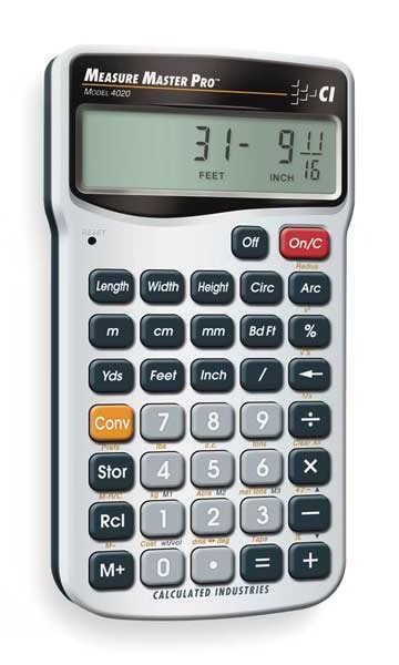 Calculator, Construction, 5.5x0.5x2.9, Calculated Industries, Mfr#: 4020