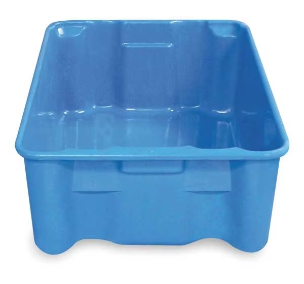Stack & Nest Container, Blue, Fiberglass Reinforced Composite, 17 7/8 in L, 10 5/8 in W, 5 in H, Molded Fiberglass, Mfr#: 7802085268