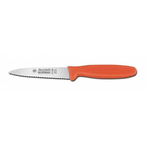 Net Knife, Serrated, 3 1/2 In, Poly, Orange, Dexter Russell, Mfr#: 15583