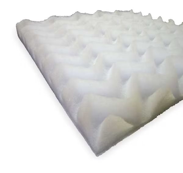 Paint Collector Filter Pad, 20 in x 20 in x 2 in, Polyester, White, 30 Pack, Global Finishing Solutions, Mfr#: FIL-EPP-2020-W