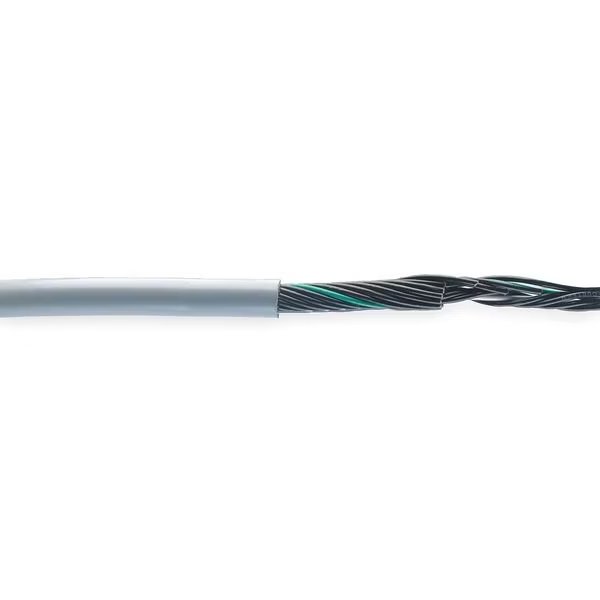 16 AWG 4 Conductor Continuous Flex Tray Cable 600V GY, Chainflex, Mfr#: CF130US-15-04-100
