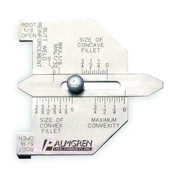Butt/Fillet Weld Gauge, From 0 to 3/4 In, Palmgren, Mfr#: 9655501