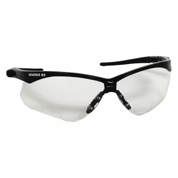 Nemesis Readers Safety Glasses, Clear Lenses, +1.0 Diopters, Clear Frame, Unisex, 1 Pair, Kleenguard, Mfr#: 28618