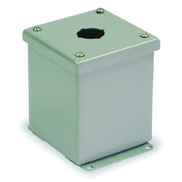 Pushbutton Enclosure, 22mm, 1 Hole, Steel, Wiegmann, Mfr#: PBGX1