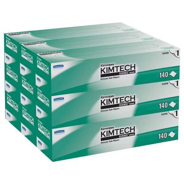 Box, 140 Wipes, 14 3/4 in x 16 1/2 in, Kimberly-Clark Professional, Mfr#: 34256