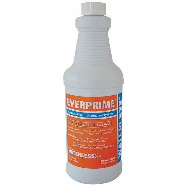 Drain Sealing Liquid, 1 Qt, Waterless No-Flush Urinal, Mfr#: 1514
