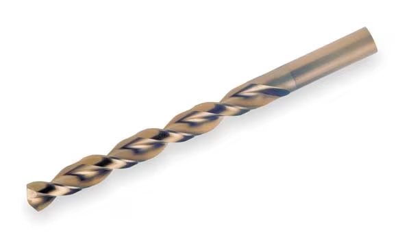 Q-Cobalt™ 135° Wide Land Parabolic Jobber Length Drill Cleveland 2075 Straw HSS-CO 8% RHS/RHC 1/4-E, Cleveland, Mfr#: C16567