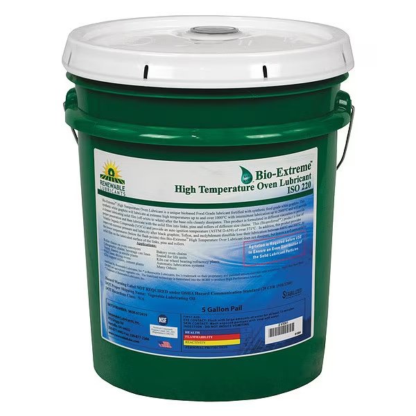 Oven/Chain Lube, Bio-Extreme HT 220, 5 Gal., Renewable Lubricants, Mfr#: 81884