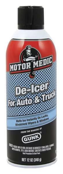12 oz Windshield De-Icer Aerosol Can, Motor Medic, Mfr#: DE1