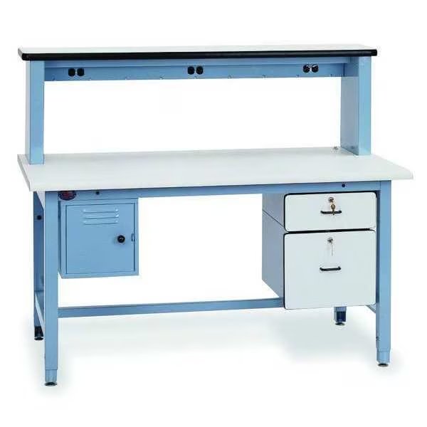 Bolted Work Bench with Riser, Laminate, 30" W, 30" to 36" Height, 5000 lb., Straight, Pro-Line, Mfr#: TSHD7230PL-L14