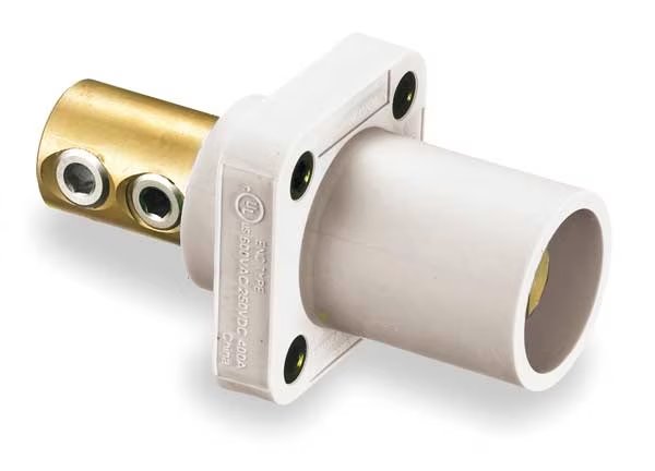 Receptacle, Double Set Screw, White, Hubbell, Mfr#: HBLMRW