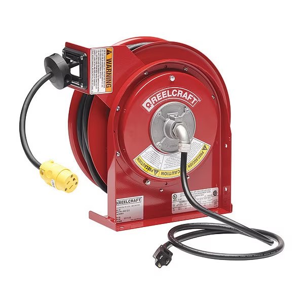 50 ft. 16/3 Extension Cord Reel 13.0 A Amps 1 Outlets 120V AC Voltage, Reelcraft, Mfr#: L 4050 163 3