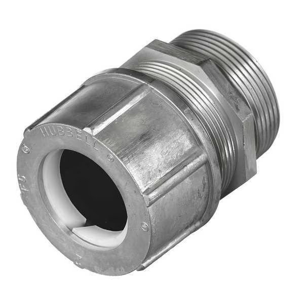 Cord Connector, 2-1/2 in., Straight, White, Hubbell Wiring Device-Kellems, Mfr#: SHC1081