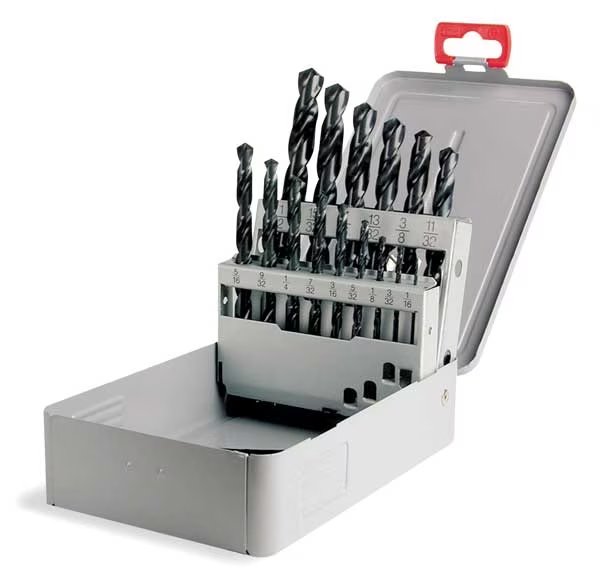 15PC 118° General Purpose Jobber Lngth Drill Set Cle-Line 1899 Steam Oxide HSS RHS/RHC 1/16-1/2x1/32, Cle-Line, Mfr#: C21109