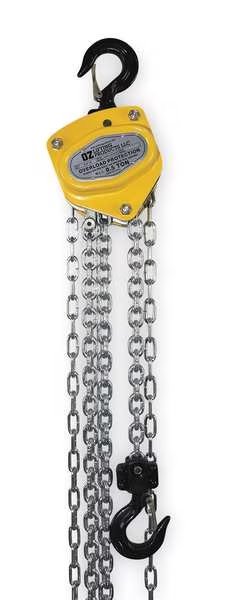 Manual Chain Hoist, 1000 lb., Lift 10 ft., Oz Lifting Products, Mfr#: OZ005-10CHOP