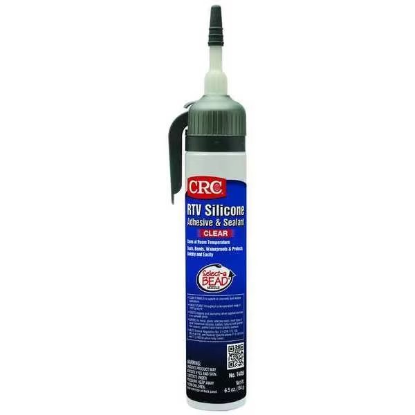Multipurpose RTV Silicone Sealant, 6.5 oz, Clear, Temp Range -76 to 400 Degrees F, Crc, Mfr#: 14055