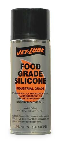 Food Grade Silicone Lubrcnt, Aerosol, 12oz, Jet-Lube, Mfr#: 50641