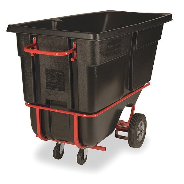 Tilt Truck, Forkliftable, 1 cu yd, 1250 lb, Rubbermaid Commercial, Mfr#: FG131542BLA