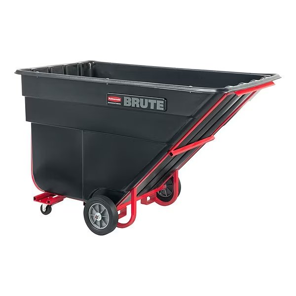 Tilt Truck, Heavy-Duty, 2 cu. yd., 2300 lb., Rubbermaid Commercial, Mfr#: FG103600BLA