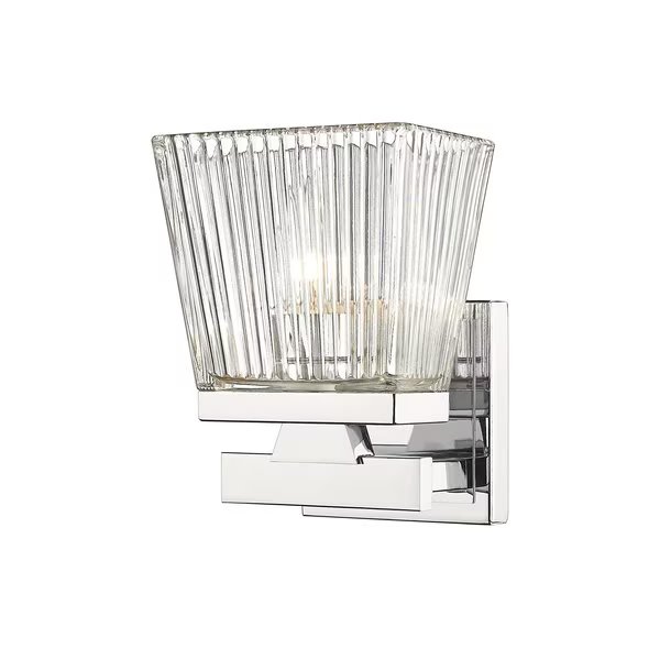 Astor 1 Light Wall Sconce, Chrome & Clear, Z-Lite, Mfr#: 1936-1S-CH