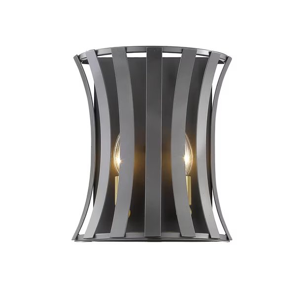 Geist 2 Light Wall Sconce, Bronze Gold & Bronze Gold, Z-Lite, Mfr#: 446-2S-BZGD