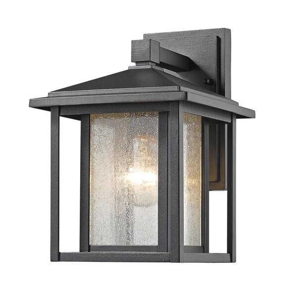 Aspen 1 Light Outdoor, Black And Clear Seedy, Z-Lite, Mfr#: 554S-BK