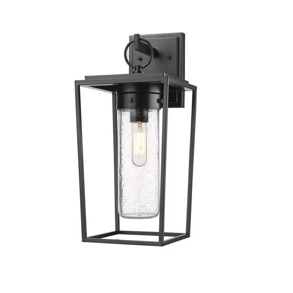 Sheridan 1 Light Outdoor Wall Sconce, Black And Seedy, Z-Lite, Mfr#: 594M-BK