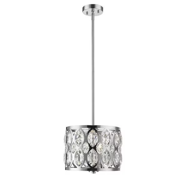 Dealey 3 Light Chandelier, Chrome & Clear, Z-Lite, Mfr#: 6010-12CH