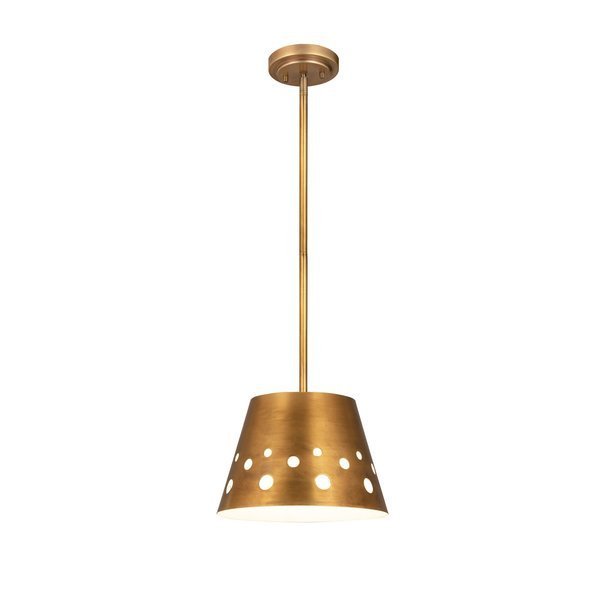 Katie 1 Light Chandelier, Rubbed Brass & Rubbed Brass, Z-Lite, Mfr#: 6014-12RB