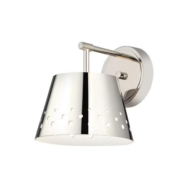 Katie 1 Light Wall Sconce, Polished Nickel & Polished Nickel, Z-Lite, Mfr#: 6014-1S-PN