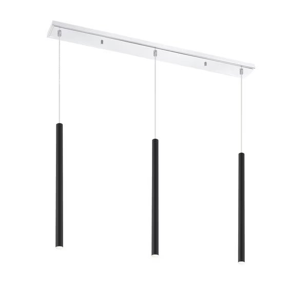 Forest 3 Light Island/Billiard, Chrome & Matte Black, Z-Lite, Mfr#: 917MP24-MB-LED-3LCH