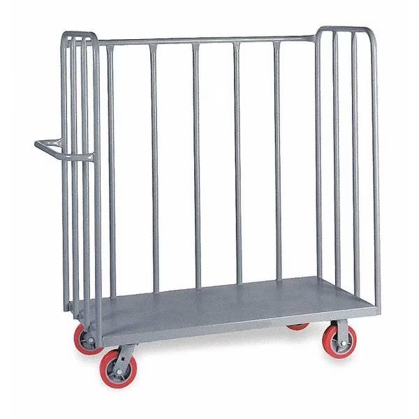 Steel 3 Sided Slat Stock Cart 3600 lb. Capacity, 69"L x 30"W x 57"H, EnjoyTool Select, Mfr#: 2CFN1
