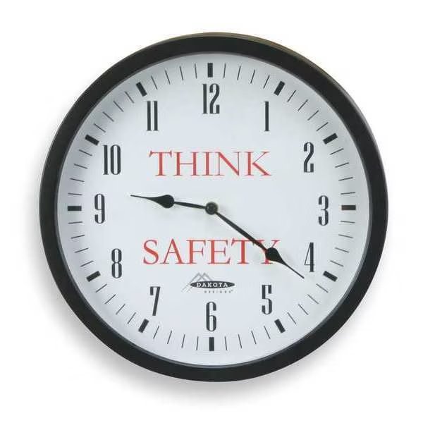 14-3/8" Analog Quartz Wall Clock, Black, EnjoyTool Select, Mfr#: 2CHX8