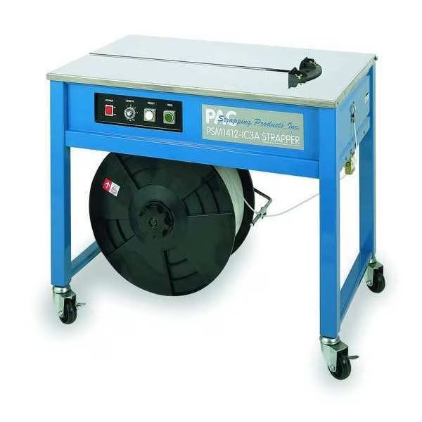 Strapping Machine, Table Top, Semiautomatc, Pac Strapping Products, Mfr#: PSM1412-IC3A