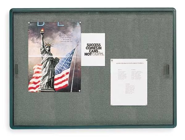 Enclosed Fabric Bulletin Board 36" x 48", 2 Door, Quartet, Mfr#: 2364S