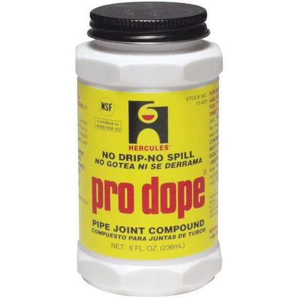 Pipe Thread Sealant 9.6 fl oz, Brush-Top Can, Pro Dope, Gray, Paste, Hercules, Mfr#: 15420