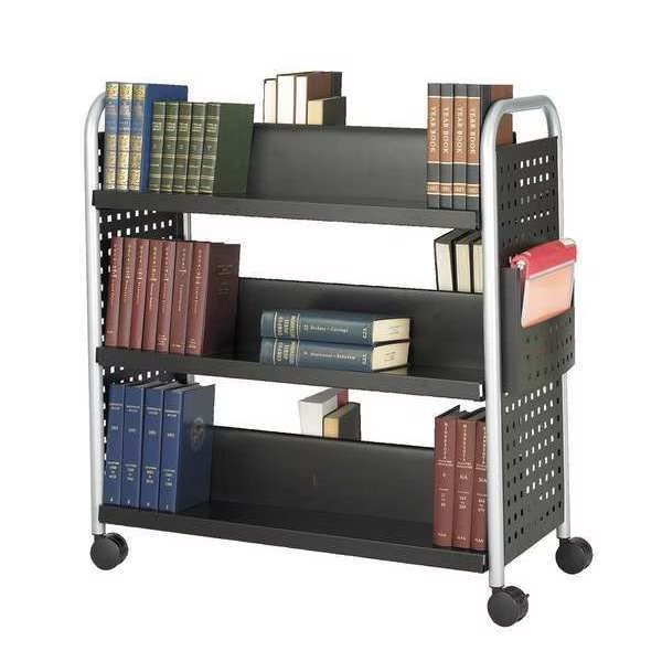 Book Cart, Double-Sided, Black, Safco, Mfr#: 5335BL