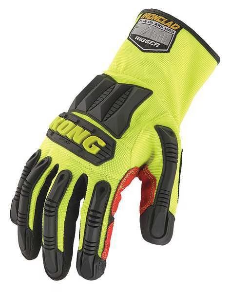 Mechanics Gloves, L, Lime/Black, Spandex, Kong, Mfr#: KRIG-04-L