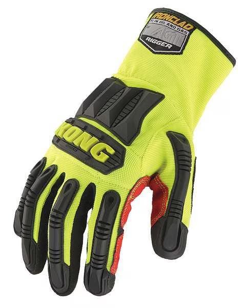 Mechanics Gloves, XL, Lime/Black, Spandex, Kong, Mfr#: KRIG-05-XL