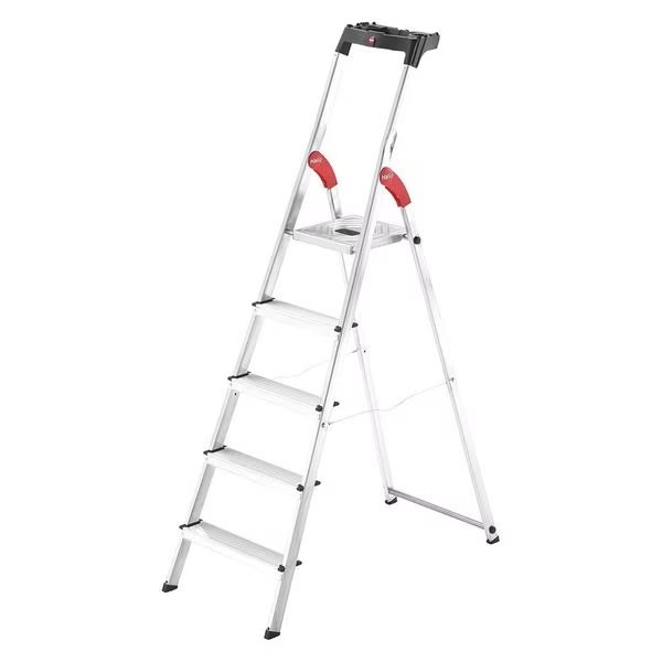 5 ft 1 in Aluminum Platform Stepladder, 330 lb Capacity, Hailo, Mfr#: 8160-507