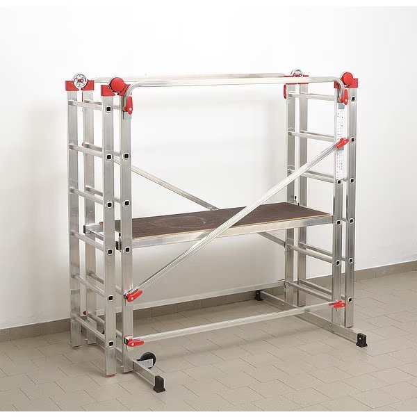 Portable Scaffold, Aluminum, 7 ft 6 in Platform Height, Hailo, Mfr#: 9459-501