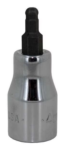3/8 in Drive Ball Hex Hex Ball Bit Socket SAE 7/32 in Tip, 2 21/32 in L, Sk Professional Tools, Mfr#: 45507