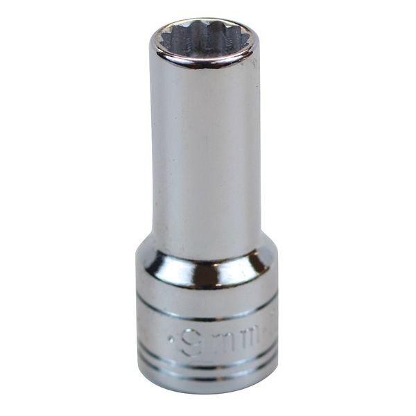 3/8 in Drive, 9mm 12 pt Metric Socket, 12 Points, Sk Professional Tools, Mfr#: 8429